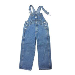 Vintage Calvin Klein Denim Bib Overalls Kids Size M  Blue Carpenter FLAW READ